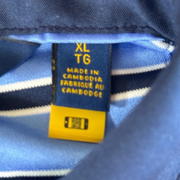 Polo Ralph Lauren‎ Shirt XL Blue US Open 122nd The Country Club Golf Striped - Picture 5 of 10